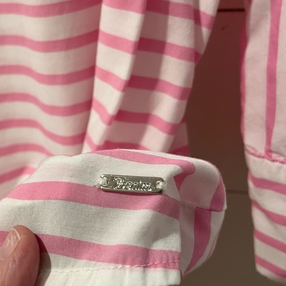 Tom Tailor stripped White & pink  blouse size Xl - Picture 7 of 9